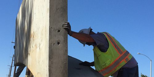 precast headwall installation