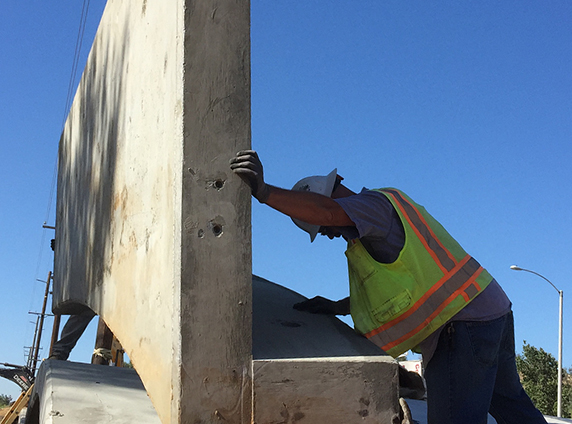 precast headwall installation